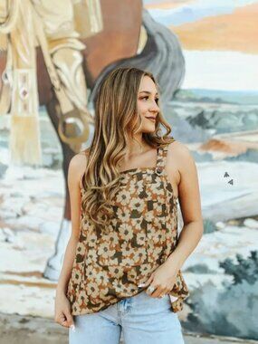 Buckin Bibs  - Floral Overall Top
